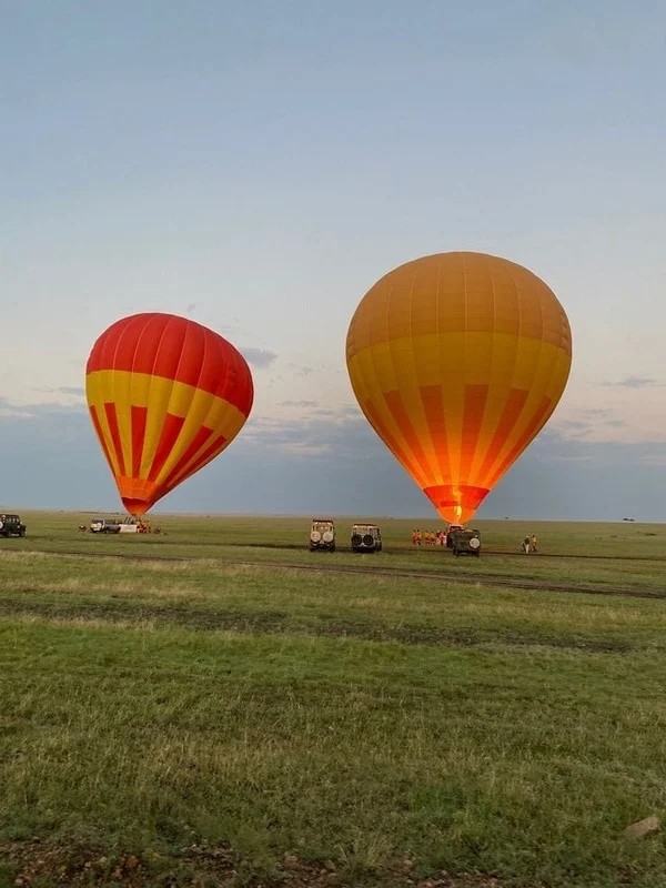 Hot air balloon safari over Maasai Mara Kenya