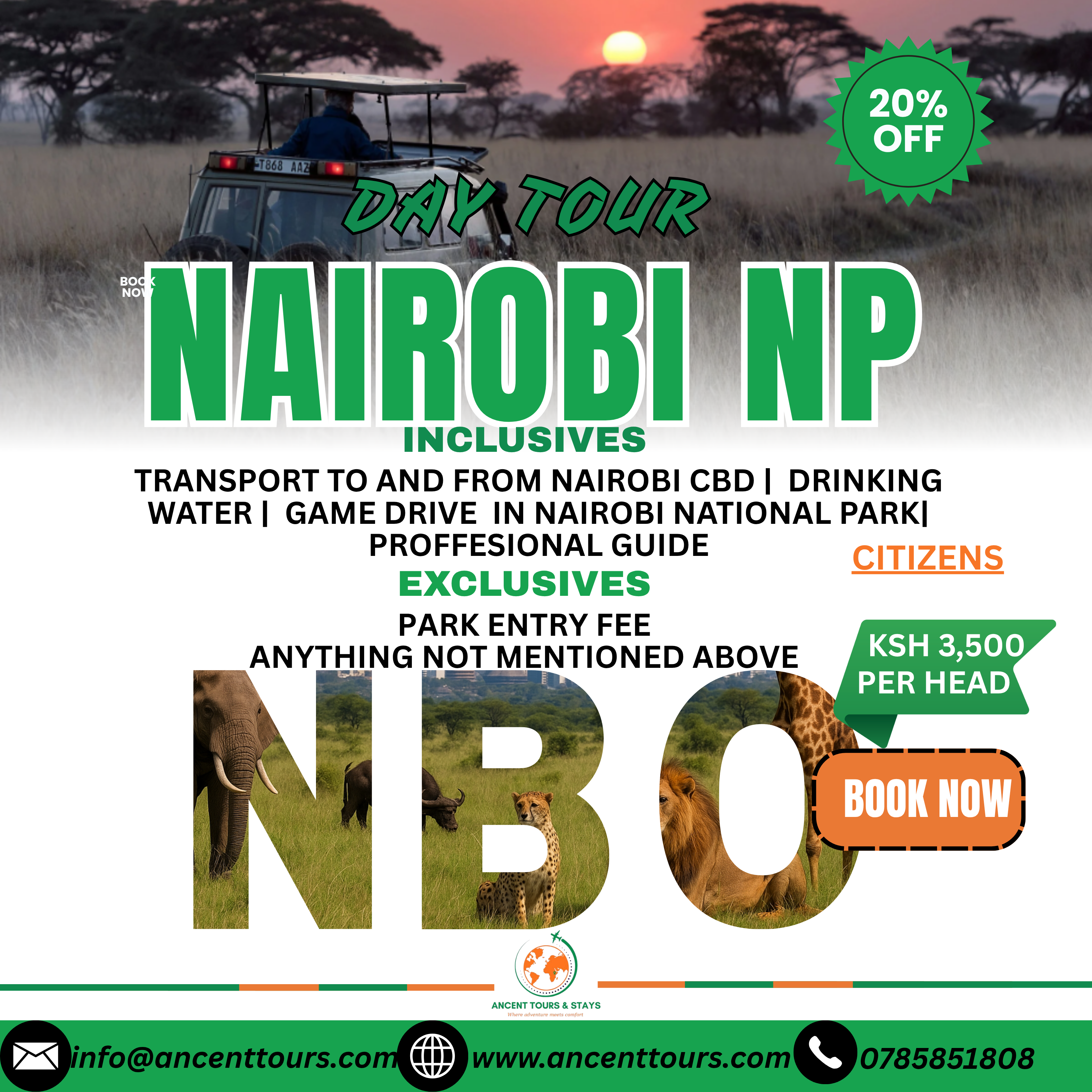 Nairobi National park game drive..